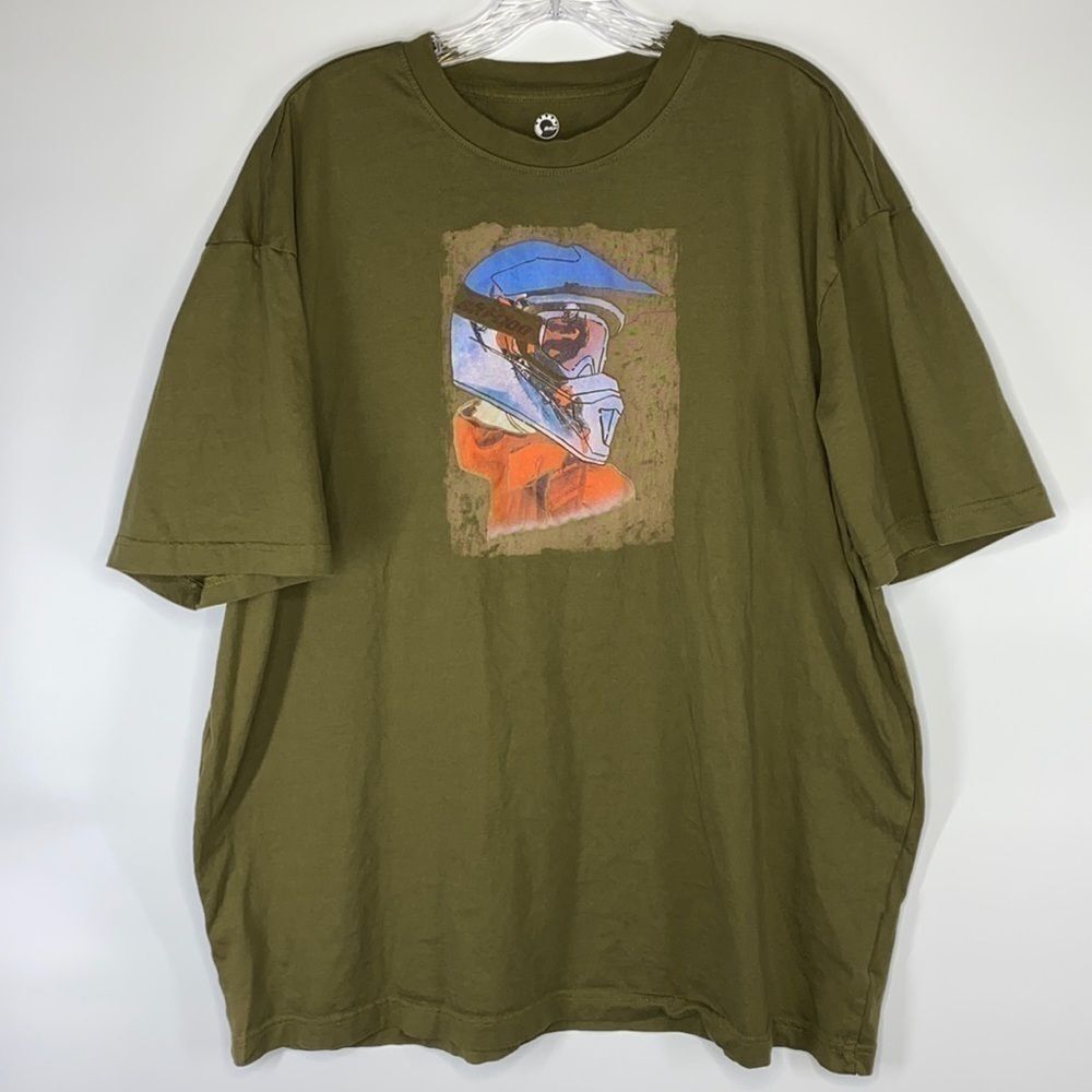 BRP Ski-Doo Helmut Green Short Sleeve Tshirt Size 2XL